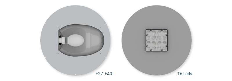 Ópticas LEDs y E27-E40