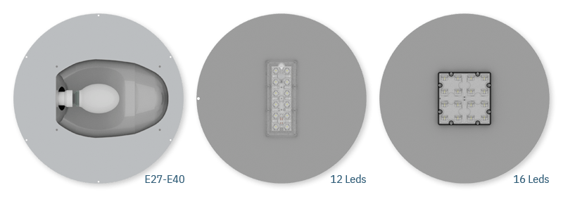 Ópticas LEDs y E27-E40