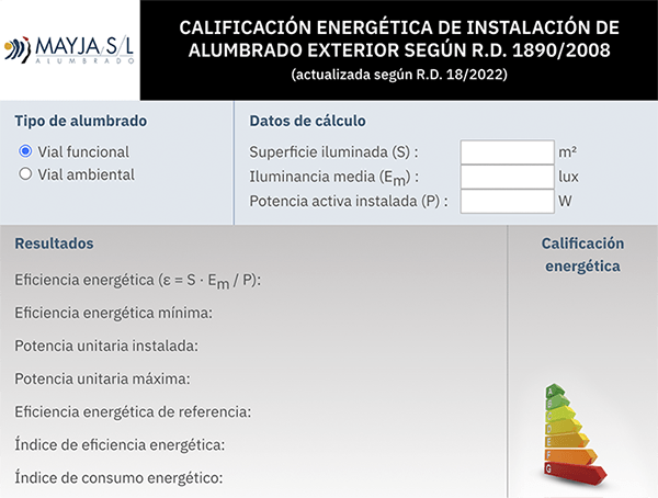 App de Mayja para calcular la Calificación Energética App de Mayja para calcular la Calificación Energética